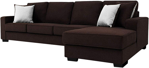 L Shape Sofa Set:-Vernon Fabric Sofa Set (Brown)
