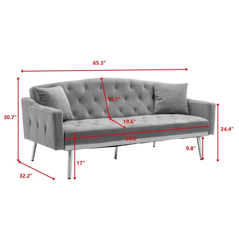 Office Sofa: 65.3'' Square Arm Sofa
