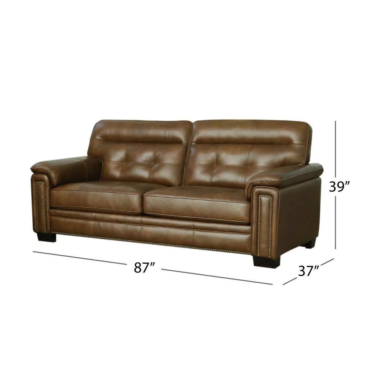 6 Seater Sofa Set:- Large Corner Leatherette Sofa Set (Ultra Brown)