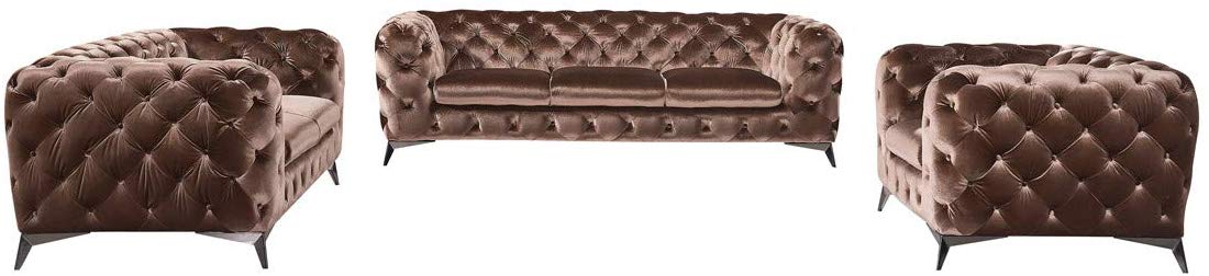 6 Seater Sofa Set: -Modern Chesterfield 3+2+1 Fabric Sofa Set