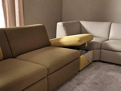 6 Seater Sofa Set:- Modular Sectional Leatherette Sofa Set (Multi- Color)