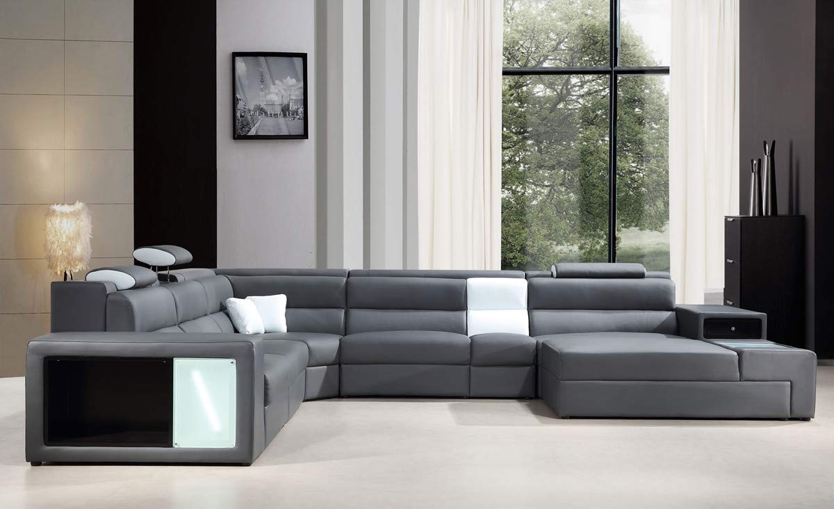 Sectional Bonded Leather Sofa Set