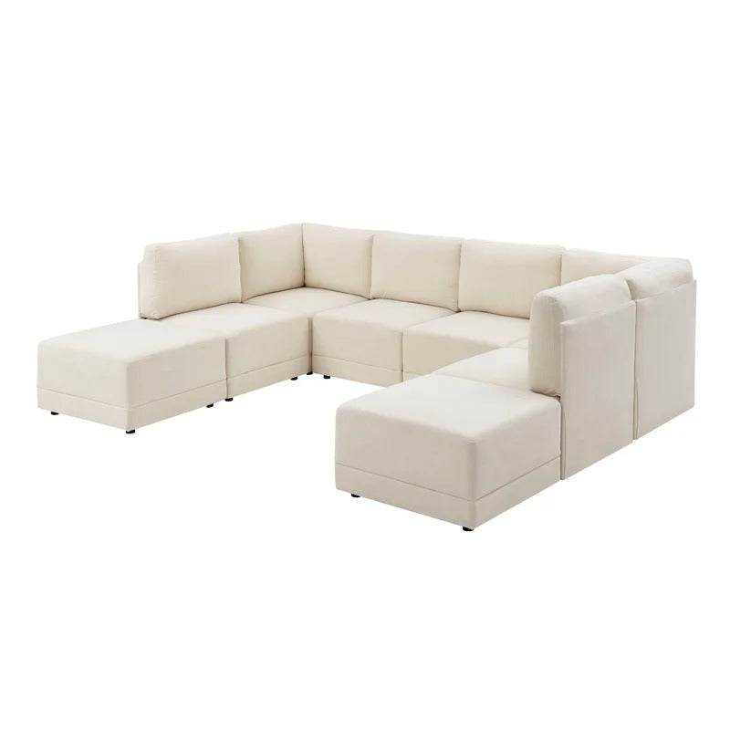 7 Seater Sofa Set : 116" Wide Symmetrical Modular Corner