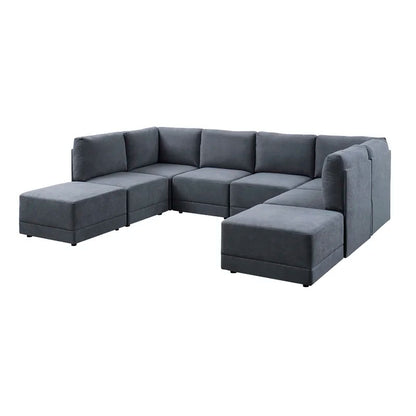 7 Seater Sofa Set : 116" Wide Symmetrical Modular Corner