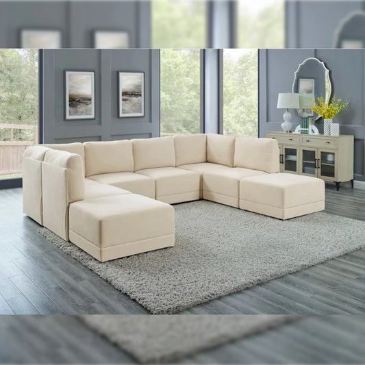 7 Seater Sofa Set  116 Wide Symmetrical Modular Corner