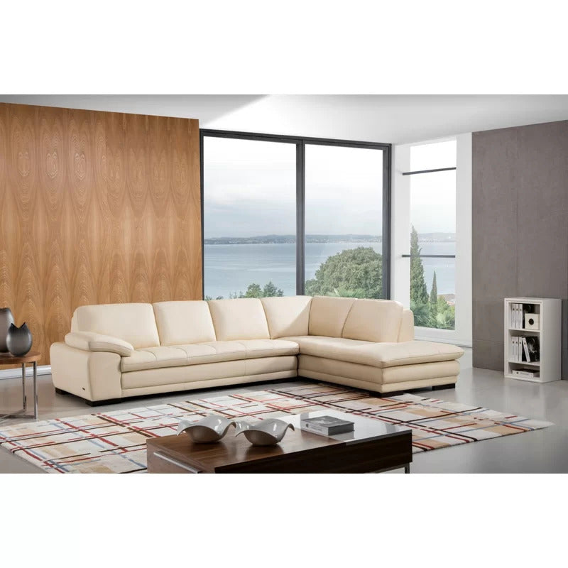 7 Seater Sofa Set: 124" Wide Leatherette L Shape Sofa Set
