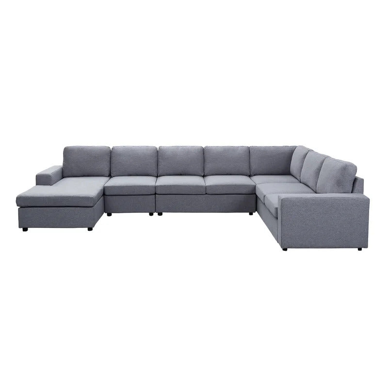 7 Seater Sofa Set: 147" Wide Reversible U Shape Sofa Set