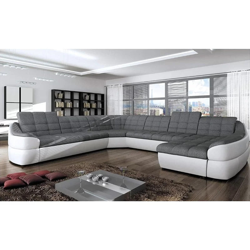 7 Seater Sofa Set: 153" Wide Corner Sectional Sofa