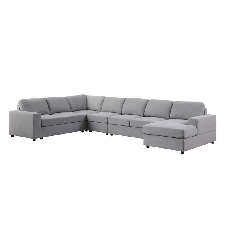 7 Seater Sofa Set: U Shape Reversible Sectional Sofa Set