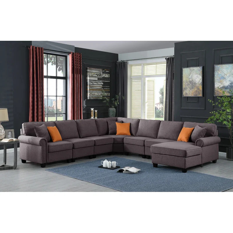 7 Seater Sofa Set: U Shape Sectional Sofa Set