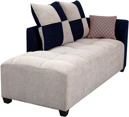 L Shape Sofa Set:- Daisuke  Fabric Sofa Set (Beige & Brown)