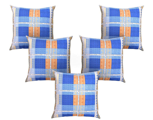 Cushion Covers: Set of 5 Decorative Hand Made Pure 100% Cotton Throw/Pillow Cushion Covers
