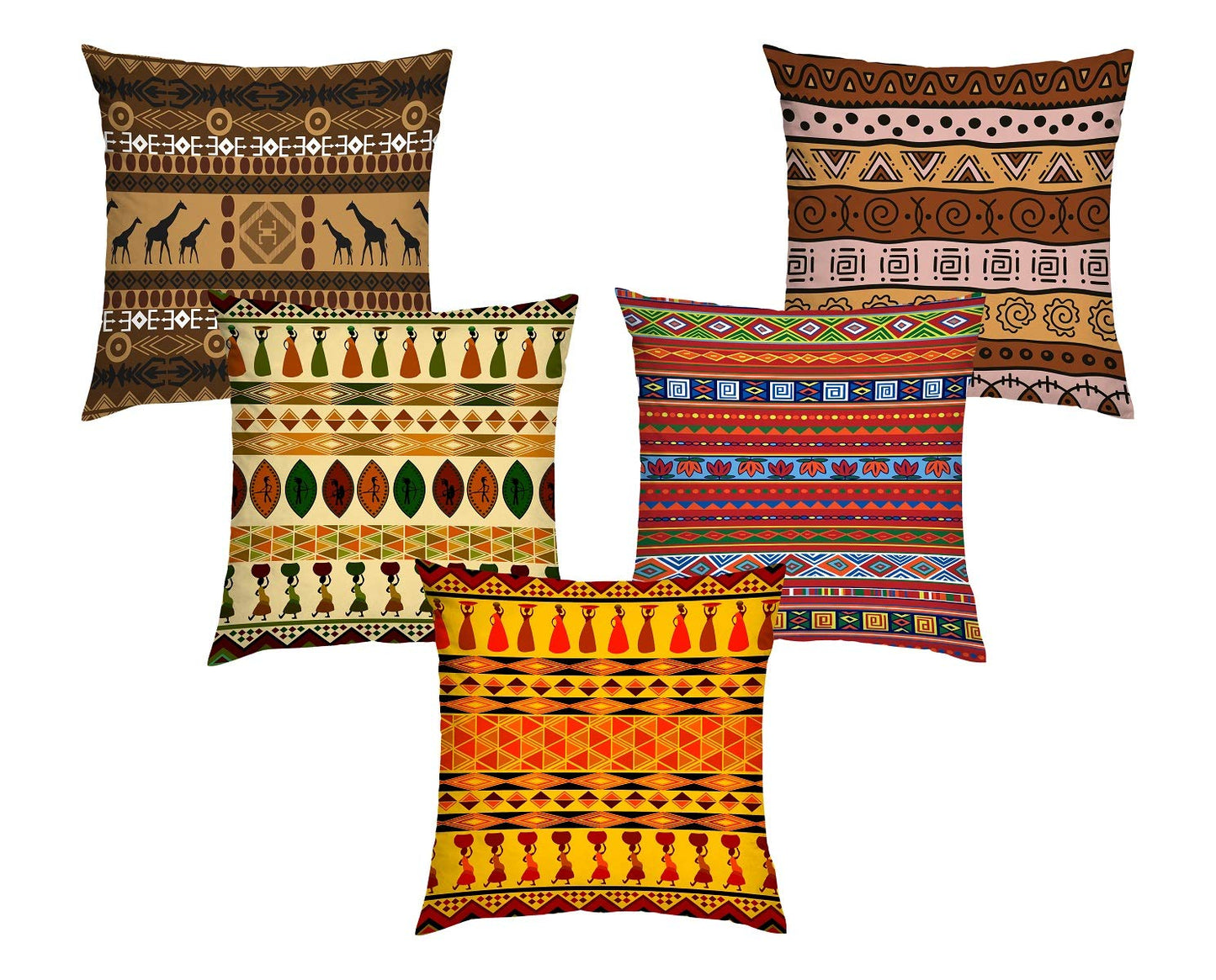 Cushion Cover: Jute 150TC Cushion Cover (24''x24''_Multicolour)