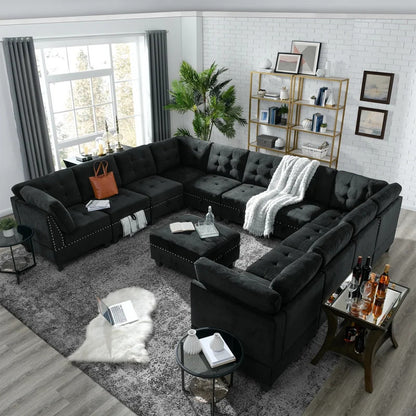 8 Seater Sofa Set: 12 Piece Living Room U Shape Sofa Set