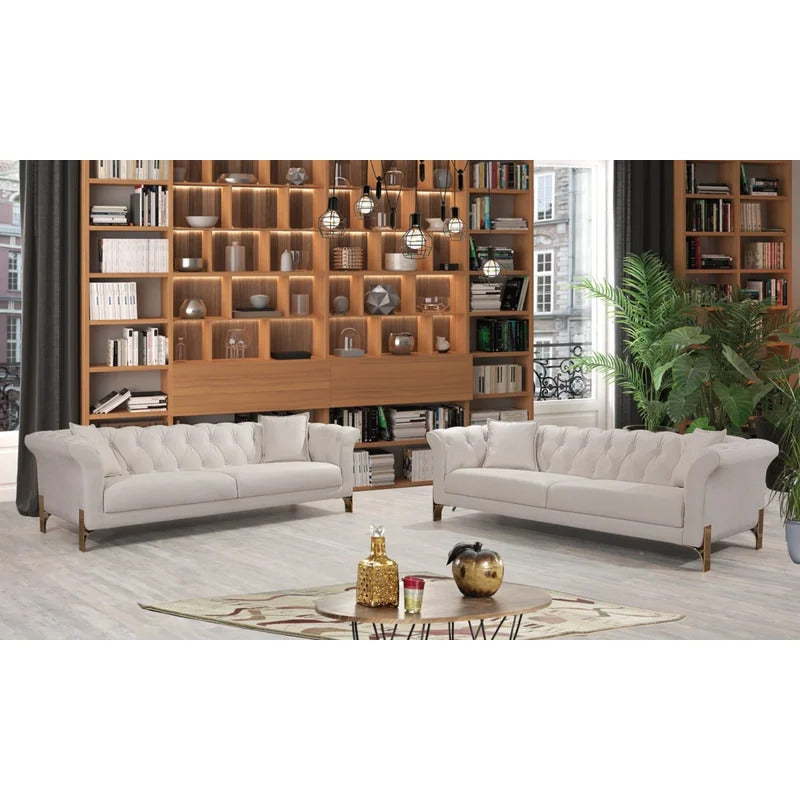 8 Seater Sofa Set: 2 Pieces Living Room Sofa Set