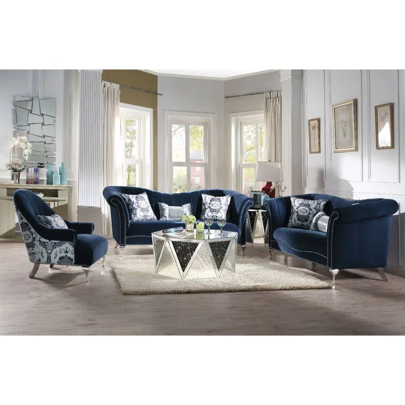 8 Seater Sofa Set: 3 Piece Velvet Living Room Sofa Set