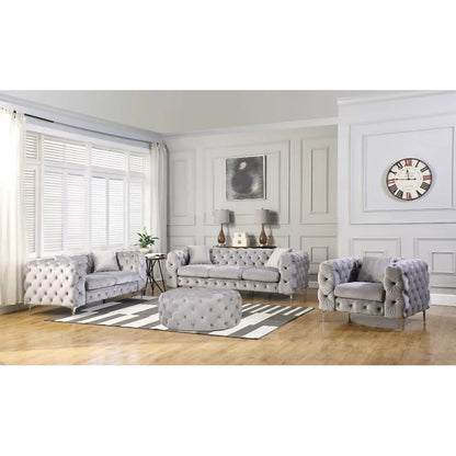 8 Seater Sofa Set: Velvet 4 Piece Living Room Sofa Set