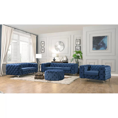 8 Seater Sofa Set: Velvet 4 Piece Living Room Sofa Set