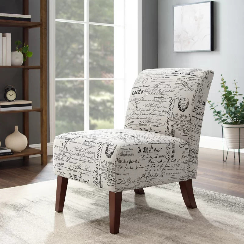 Accent Chair: 21.5'' Wide Linen Slipper Chair