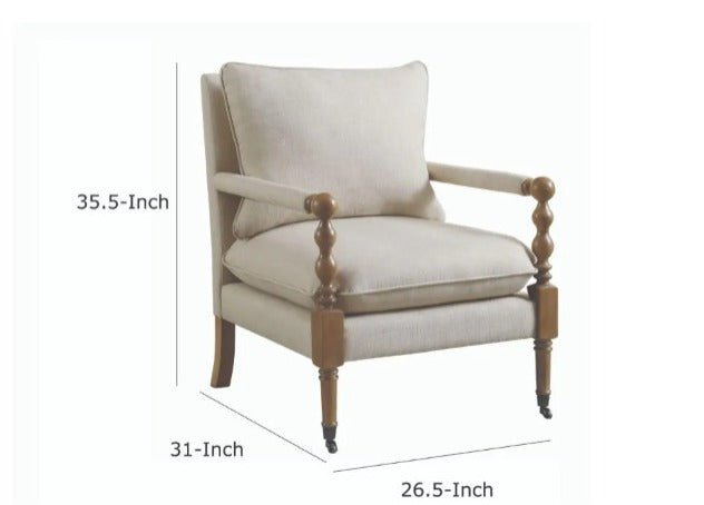 Accent Chair: 26.5'' Wide Armchair, Antique Chair