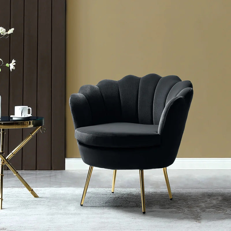 Barrel velvet online chair