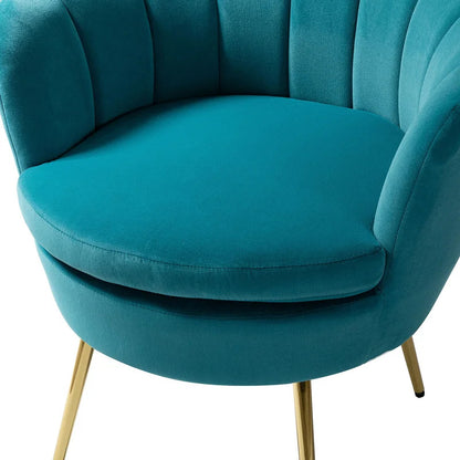 Accent Chair: 30'' Wide Velvet Barrel Chair
