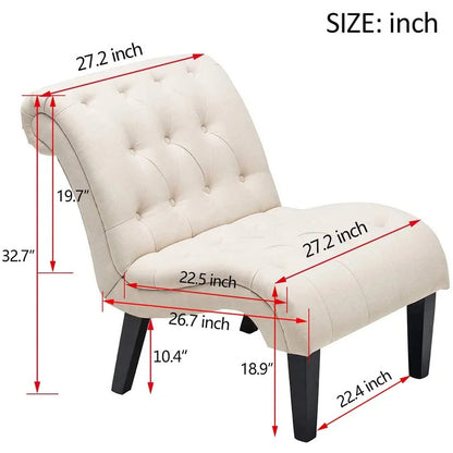Accent Chair: 32.5'' Wide Tufted Lounge Chair