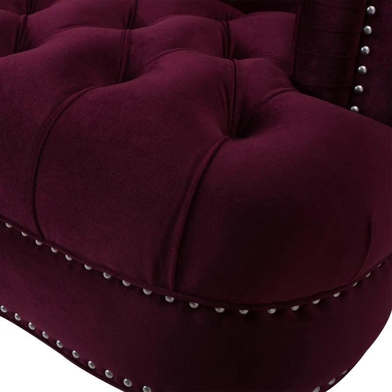 Accent Chair: 42'' Wide Tufted Velvet Armchair