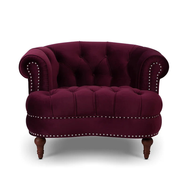 Accent Chair: 42'' Wide Tufted Velvet Armchair