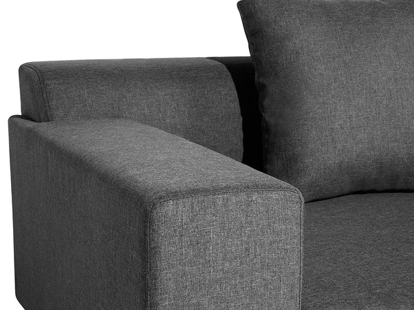 3 Seater Sofa Set:- Alden Modular Fabric Sofa Set (Dark Grey)