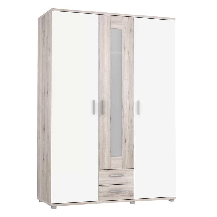 Almirah: 3 Door Wardrobe With Mirror – GKW Retail