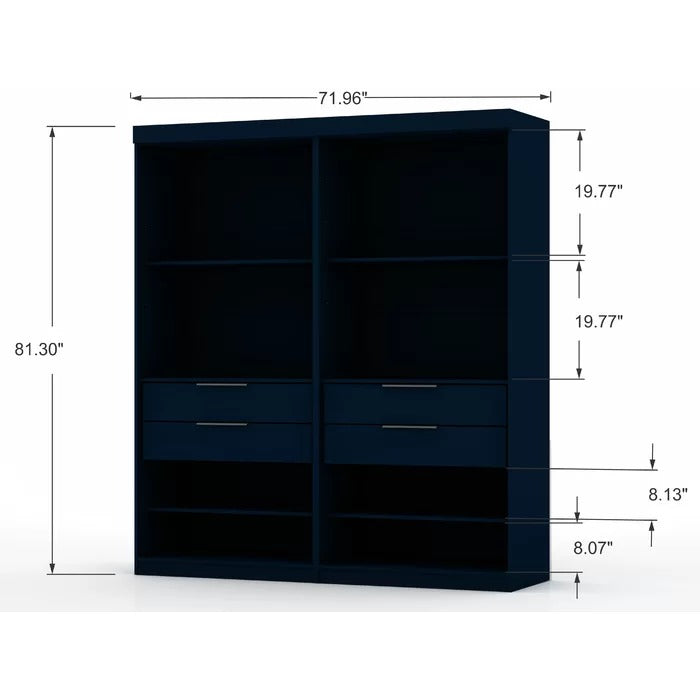 Almirah: Adjustable 8 Shelves Wardrobe