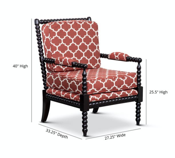 Armchair : 27.75'' Wide Armchair, Antique Chair