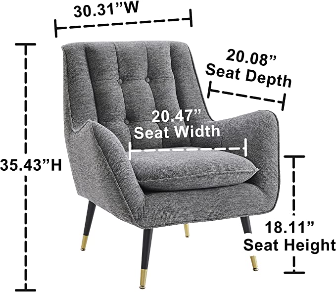 Armchair : 30.31'' Wide Tufted Armchair