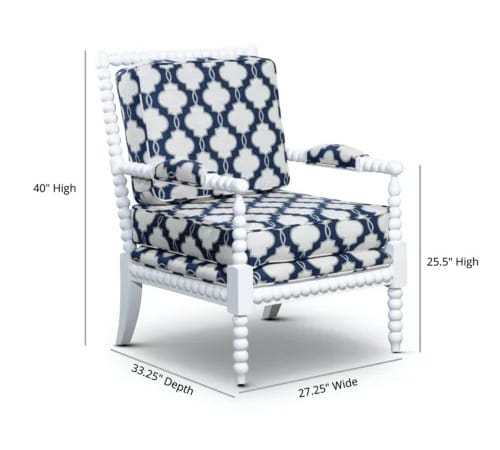 Armchair : KIA 27.75'' Wide Armchair Antique Chair