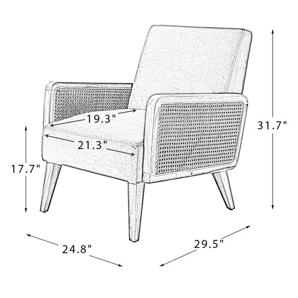 Armchair : SID Antique Chair 24.8'' Wide Armchair