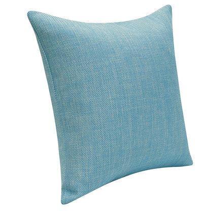 Asri Plain Solid Jute Cushion Covers Sky Blue (Set of 5)