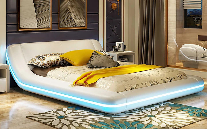 BED OWL Modern Bed with LED Lights