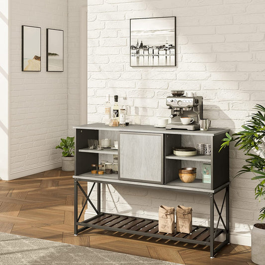 Bar Cabinet: Bar Cabinet with Adjustable Shelf Inside Kitchen Storage Cabinet 