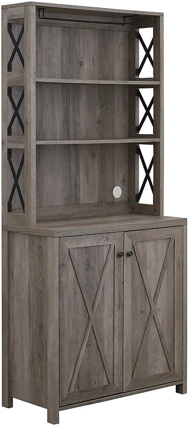 Bar Cabinet: Bar Cabinet with Microwave Stand 