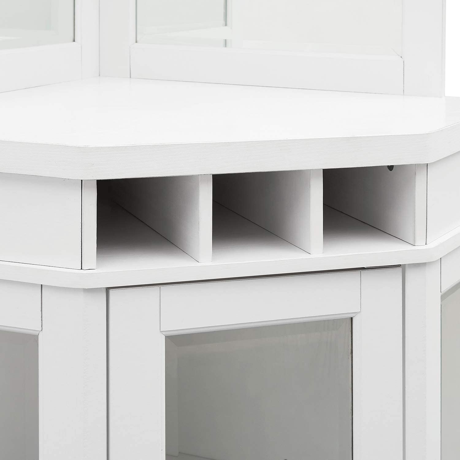 Bar Cabinet: Corner Bar Unit with Shelves