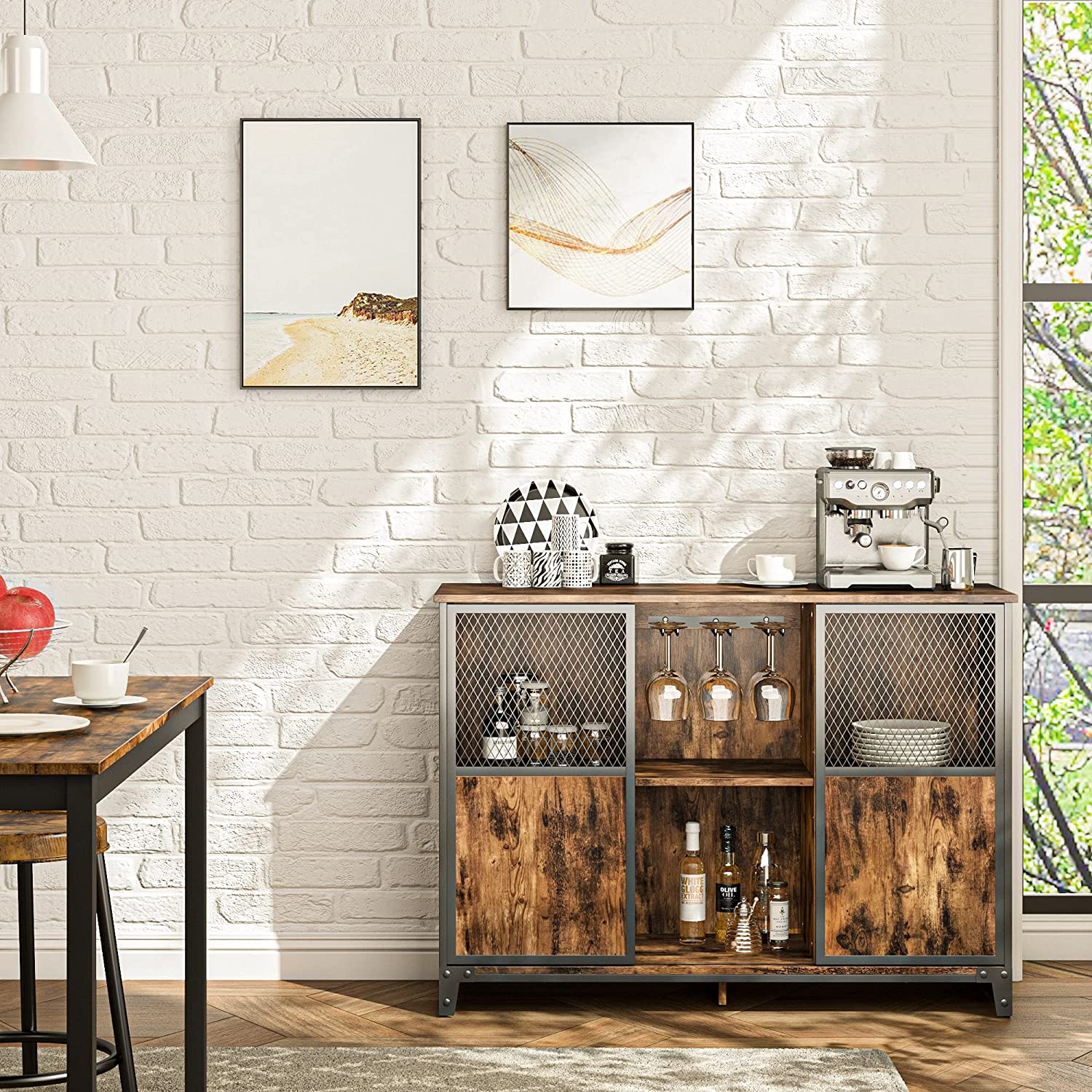 Industrial bar store cabinet