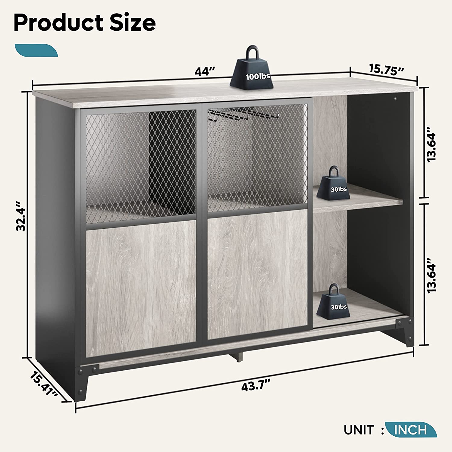 Bar deals cabinet size