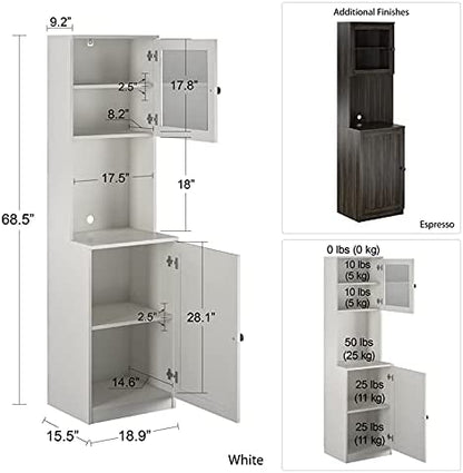 Bar Cabinet: Tall Bar Cabinet in Espresso 