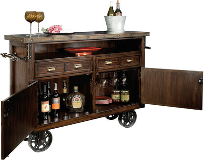 Bar Cabinet: Wine and Bar Storage Console 