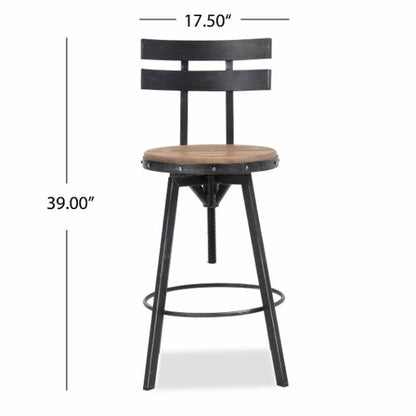 Bar Chair: Black Brush Bar Stool