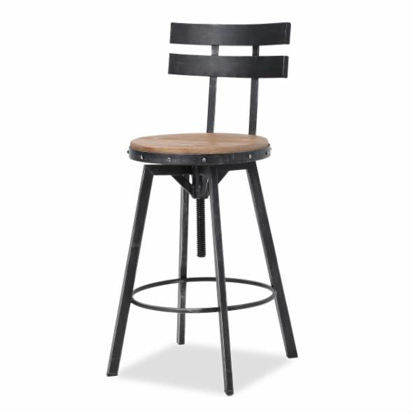 Bar Chair: Black Brush Bar Stool