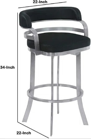 Bar Chairs 26 in. Counter Height Metal Swivel Bar Stool