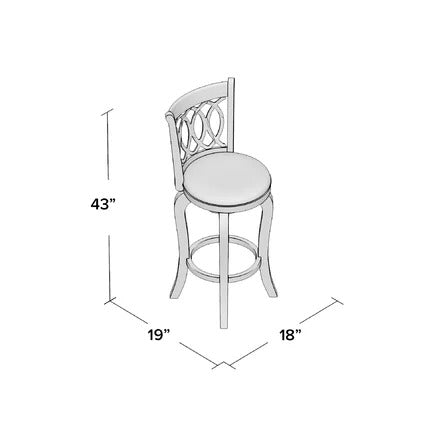 Bar Chairs Collection 29H in. Swivel Bar Height Stool