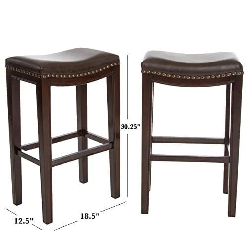 Bar Stool Backless Bar Stools, Brown